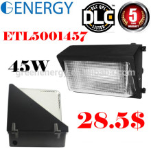 Super lumineux 100-277V AC UL, ETL, CE approuvé 45w, 60w, 80w, 100w, 120w, 150w extérieur mordern led wall pack lampe